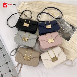 【พร้อมส่ง】miss bag fashion กระเป๋าสะพายข้าง  กระเป๋าผู้หญิง สไตล์ เกาหลี แบบเก๋ๆ รุ่น D-1468