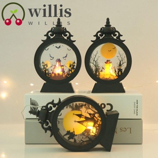 Willis โคมไฟ LED รูปฟักทอง แม่มด สไตล์วินเทจ สําหรับแขวนตกแต่งปาร์ตี้ฮาโลวีน 1 ชิ้น