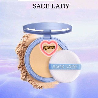 CYREAL Sace Lady Smooth Oil Control Pressed Powder Oil Control ยาวนาน 24 H Locking Makeup Face Powder Foundation Matte พร้อมแป้งพัฟ