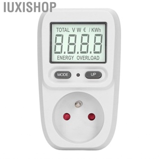 Iuxishop Smart Power Socket  FR Plug 230V Digital Display Copper Insert Energy Saving Electricity Usage  for Household Use