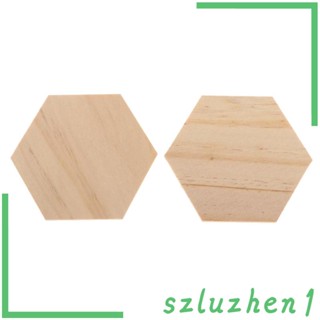 [Szluzhen1] แผ่นรองแก้วไม้ ทรงหกเหลี่ยม สําหรับตกแต่งบ้าน DIY