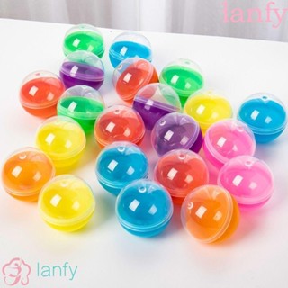 Lanfy แคปซูลพลาสติกใส ขนาดเล็ก หลากสี สําหรับตกแต่งบ้านตุ๊กตา 50 ชิ้น