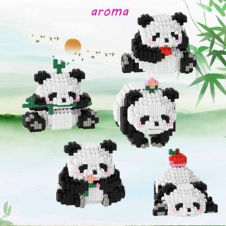 Aroma ของเล่นบล็อกตัวต่อ รูปแพนด้า ขนาดเล็ก เพื่อการเรียนรู้เด็ก DIY