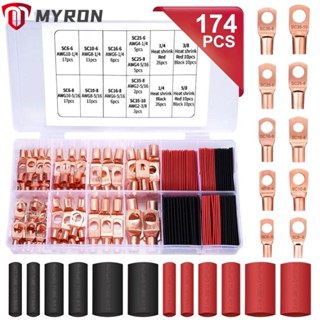 Myron ปลายสายเคเบิลแบตเตอรี่ ทองแดง AWG 10 8 6 4 2 10 ขนาด 82 ชิ้น