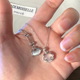 Guofeng new Chinese style safe lock necklace light extravagance minority senior design feeling new best friend clavicle chain girl in 2023