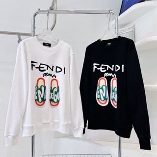 พร้อมส่ง เสื้อกันหนาวแขนยาวลําลอง ผ้าฝ้ายแท้ พิมพ์ลายโลโก้ FD ขนาดใหญ่ คุณภาพสูง สําหรับผู้ชาย และผู้หญิง