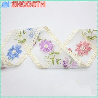 Shoogth แผ่นแพทช์ผ้าไม่ทอ ปักลายลูกไม้ DIY สําหรับตกแต่งบ้าน