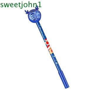 Sweetjohn ปากกาเจล ลายการ์ตูนกวางเอลก์น่ารัก 0.5 มม. ของขวัญคริสต์มาส สําหรับเด็ก