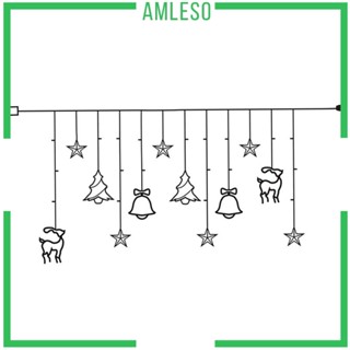 [Amleso] สายไฟหิ่งห้อย LED สําหรับตกแต่งหน้าต่าง เทศกาล