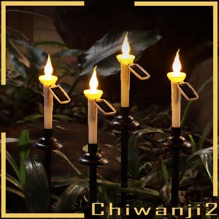 [Chiwanji2] โคมไฟพลังงานแสงอาทิตย์ กันน้ํา สําหรับตกแต่งทางเดิน 4 ชิ้น