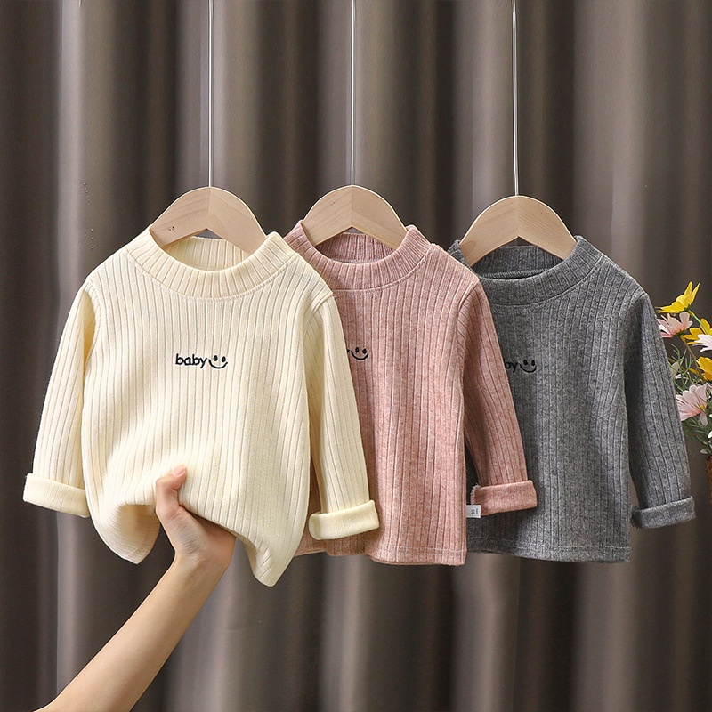 [ZY] พร้อมส่ง เสื้อกันหนาวลําลอง คอกลม แขนยาว ผ้าแจ็คการ์ด ผ้าถัก ทรงหลวม ใส่สบาย เหมาะกับฤดูใบไม้ร่วง ฤดูหนาว สําหรับเด็ก 65-165 ซม.