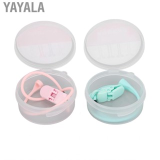 Yayala 2PCS  Clips Pink Green Combination Set Portable Compact Flexible Silicone  Lost Lanyard