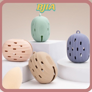 Bja ที่ใส่ฟองน้ําแต่งหน้า, ที่เก็บไข่แต่งหน้า ซิลิโคน, ที่เก็บพัฟแป้ง กันฝุ่น นุ่ม ป้องกันความชื้น