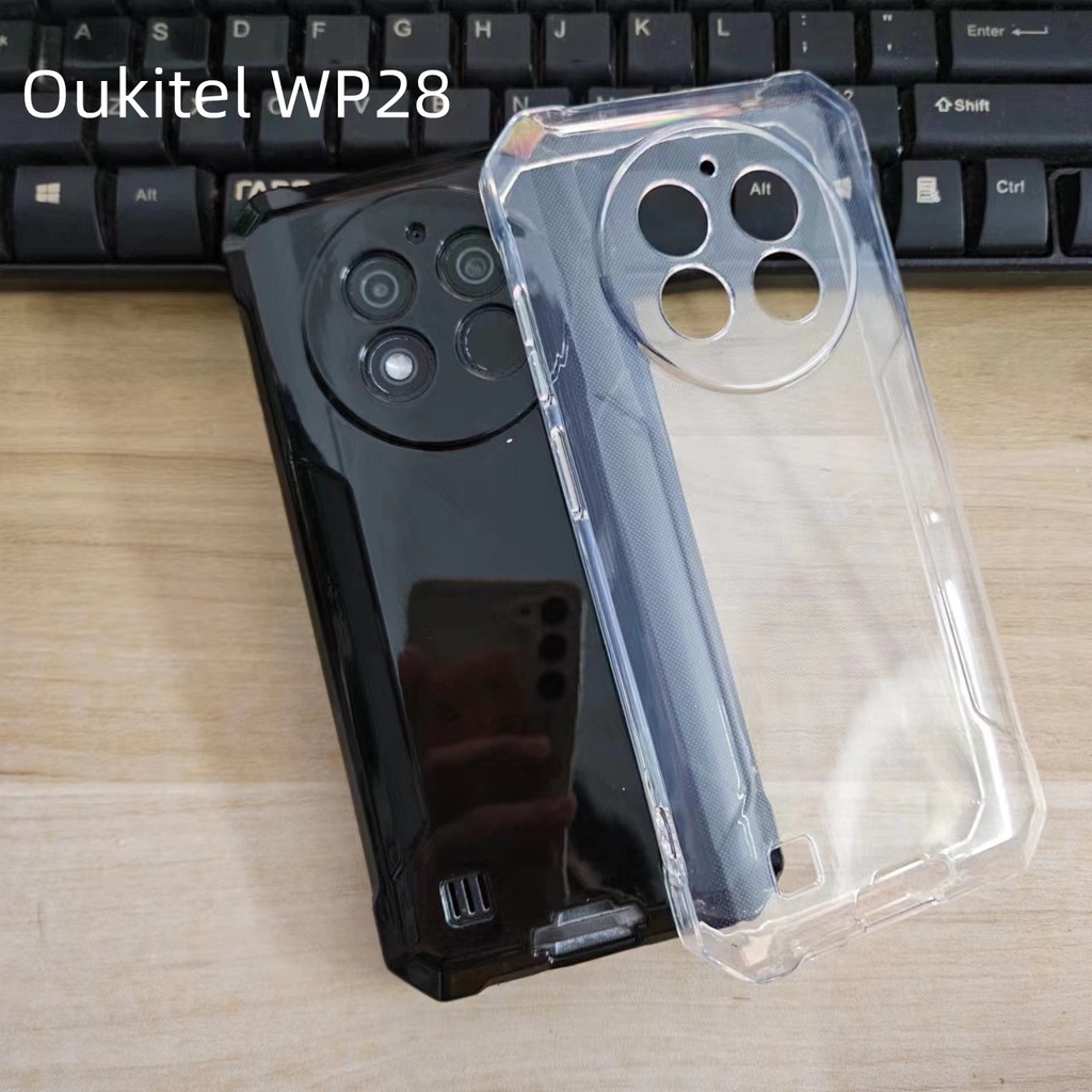 Oukitel WP28 กรณีฝาครอบโทรศัพท์เปลือกซิลิโคนอ่อนนุ่มแขนป้องกัน