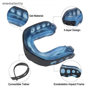 Onem ที่ครอบปากฟุตบอล พร้อมสายคล้อง ป้องกันปาก สีดํา สําหรับชกมวย คาราเต้ รักบี้