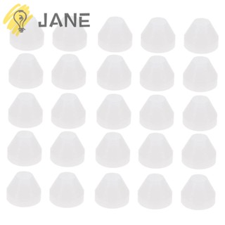 Jane ชุดบูชชิ่งดินสอ ปลอกปากกา แบบไม่ติด สีขาว 10 ชิ้น