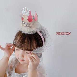 Preston ที่คาดผม ตาข่าย ประดับเลื่อม พร็อพถ่ายรูป พร็อพถ่ายรูป ปาร์ตี้วันเกิด สําหรับเด็กผู้หญิง