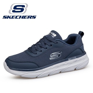 Skechers_ MAX CUSHION รองเท้าผ้าใบลําลอง ผ้าตาข่าย ระบายอากาศ คุณภาพสูง เหมาะกับการวิ่ง แฟชั่นสําหรับผู้ชาย และผู้หญิง