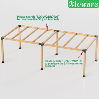 [Kloware] อุปกรณ์ยึดมุมขวา 4 ทาง พร้อมสกรู สําหรับ 4×4 (ขนาดจริง: 3.58×3.58 นิ้ว) 2 แพ็ค