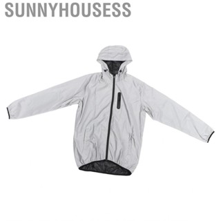 Sunnyhousess Cycling Full Reflective   Hooded Jacket Breathable Mesh for Mountaineering