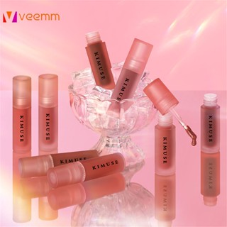 Kimuse Mirror Lip Glaze Moisturizing Water ลิปกลอส Toot Lip Tint Long-wearing Lip แต่งหน้า 13 สี veemm