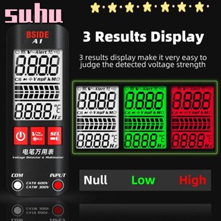 Suhuhd มัลติมิเตอร์ดิจิทัล แบบพกพา โอห์ม Hz NCV มิเตอร์ ทดสอบลวดสด ไม่สัมผัส ปากกาไฟฟ้า