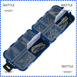 Wattle กล่องตะขอตกปลา 10 ช่อง 100 ชิ้น DIY