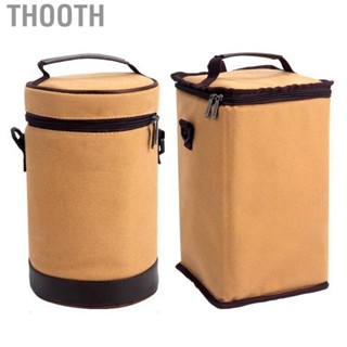 Thooth Camping Light Storage Bag  Canvas  Leather Bottom Lamp for Outdoor