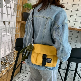 【พร้อมส่ง】miss bag fashion กระเป๋าสะพายข้าง ผ้าแคนวาส รุ่น D-1515