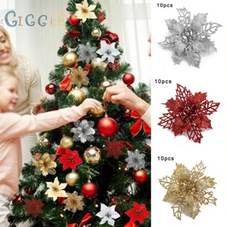 ⭐NEW ⭐Poinsettia Xmas Party Tree Glitter Hanging Holiday Christmas Decoration