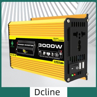 [Dcline.th] หม้อแปลงแรงดันไฟฟ้า DC 12V เป็น AC 110 220V 3000W สําหรับรถยนต์