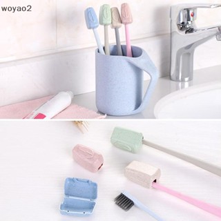 [woyao2] ฝาครอบหัวแปรงสีฟัน ขนาดเล็ก แบบพกพา อุปกรณ์เสริม สําหรับห้องน้ํากลางแจ้ง 4 ชิ้น ต่อชุด