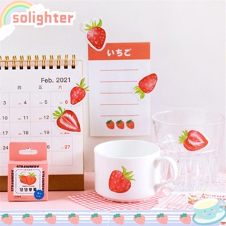 Solighter สติกเกอร์สตรอเบอร์รี่ DIY อุปกรณ์การเรียน 45 ชิ้น / กล่อง