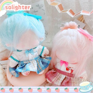 Solighter เสื้อผ้าตุ๊กตา ผ้าฝ้าย แฮนด์เมด หลากสี สําหรับตุ๊กตาไอดอล 20 ซม. DIY