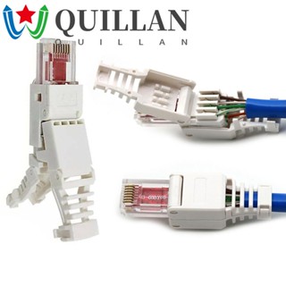 Quillan RJ45 ตัวเชื่อมต่อ 8P8C ไม่มีจีบ POE เครื่องมือ-less CCTV CAT6