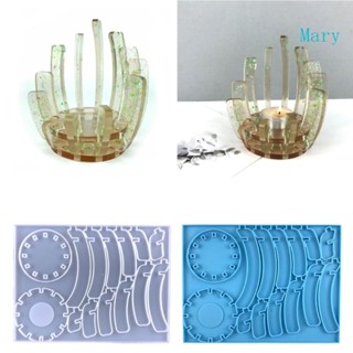 Mary แม่พิมพ์เชิงเทียน เรซิน รูปทีไลท์ สําหรับทําเทียน กล่องเครื่องประดับ DIY