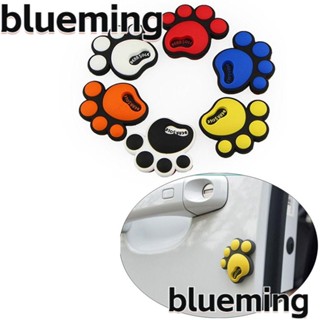 Blueming2 สติกเกอร์ยาง PVC ป้องกันรอยขีดข่วน คุณภาพสูง สําหรับตกแต่งประตูรถยนต์ 4 ชิ้น