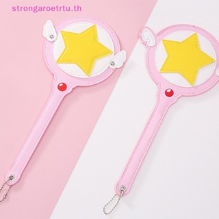 Strongaroetrtu Kawaii Cardcaptor Sakura กล่องเคสใส่บัตรรถบัส ไม้กายสิทธิ์ ลายเจ้าหญิง Cerberus น่ารัก สีชมพู