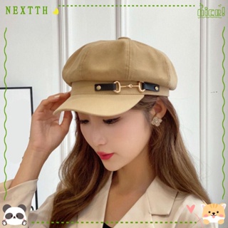 Nextth หมวกเบเร่ต์แฟชั่น แบบนิ่ม ทรงแปดเหลี่ยม ปรับได้ สไตล์วินเทจ สําหรับผู้หญิง