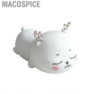 Macospice 1.5W Silicone Night Light Cute Deer Shape Portable Children Lamp with Tap Control Smart Timing