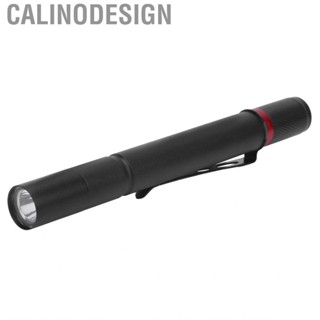 Calinodesign Flashlight Strong Light Penlight Mini Pocket With Pen Holder (Black)