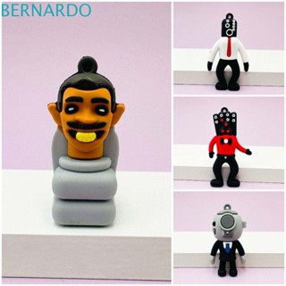 Bernardo พวงกุญแจ ลายการ์ตูนอนิเมะ Toilet Man Skibidi Bop Bop Tv Man Camara Man Skibidi Bop KeyChians Trinket Skibidi Toilet Cartoon Skibidi Toilet Accessories Gift