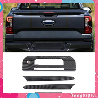 สติกเกอร์คาร์บอนไฟเบอร์ ABS ติดมือจับประตูท้ายรถยนต์ สําหรับ Ford Ranger 2023