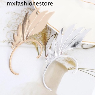 Mxfashione ต่างหูแบบหนีบ รูปปีก สไตล์พังก์ โกธิค สําหรับผู้ชาย ผู้หญิง 1 ชิ้น