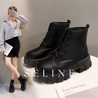 SELINE แฟชั่นรองเท้า บูท รองเท้าบูทยาว ไซส์ใหญ่ รองเท้า boots มัลติฟังก์ชั่ ทิพย์ เบาเป็นพิเศษ ด้านล่างที่ยืดหยุ่น FMT2390QME37Z230911