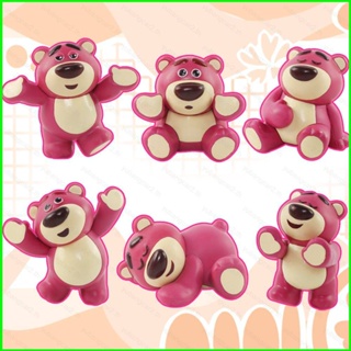 Yb2 โมเดลฟิกเกอร์ Toy Story Lotso สตรอเบอร์รี่ หมี ของเล่น สําหรับตกแต่งบ้าน ของขวัญ เก็บสะสม 6 ชิ้น BY2