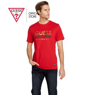 GUESS เสื้อยืดผู้ชาย รุ่น XBOI22KAK91 สีแดง