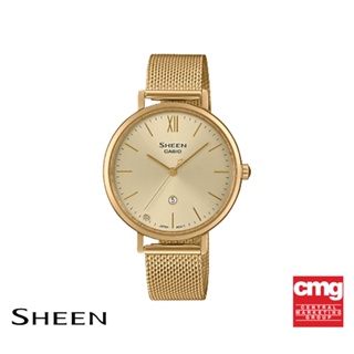 CASIO นาฬิกาข้อมือผู้หญิง SHEEN รุ่น SHE-4539GM-9AUDF วัสดุสเตนเลสสตีล สีทอง