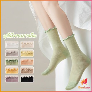 BUAKAO ถุงเท้า ทรงหลวม  สไตล์ญี่ปุ่น แฟชั่นฤดูร้อน  Women socks