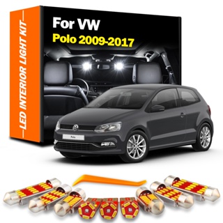 ชุดไฟอ่านหนังสือ Led ภายในรถยนต์ สําหรับ VW Polo 2009 2010 2011 2012 2013 2014 2015 2016 2017 2018 2019 8 ชิ้น